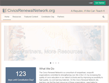 Tablet Screenshot of civicsrenewalnetwork.org